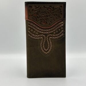 Justin Boots Rodeo Wallet - Russet Overlay - 7" - RFID - Style 1 **NEW**